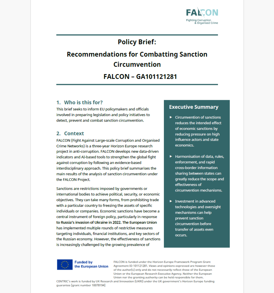 cover of the 5th FALCON policy brief